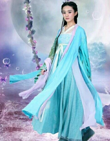古装女装花千骨赵丽颖同款仙女汉服舞蹈古典舞演出衣服装写真摄影古筝