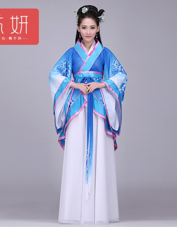 古装服装仙女飘逸广袖舞台装古筝舞蹈演出服古代改良汉服女襦裙夏 天