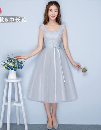 伴娘礼服女2018新款韩版姐妹团伴娘服短款晚礼服婚礼小礼服连衣裙