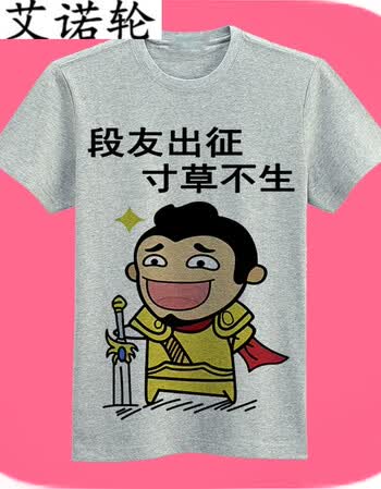 艾诺轮内涵段子恶搞短袖t恤 创意表情包带字个性宽创意搞笑男女 浅