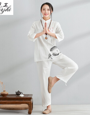 诺尔芝大师棉麻禅修女居士服练功服太极服打坐服 瑜伽