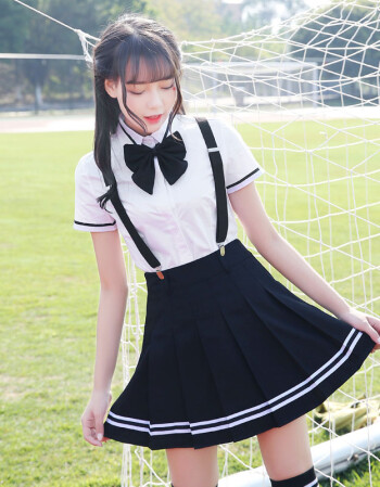 春装校服套装高中生韩版日系水手服jk制服学院风背带裙班服学生装