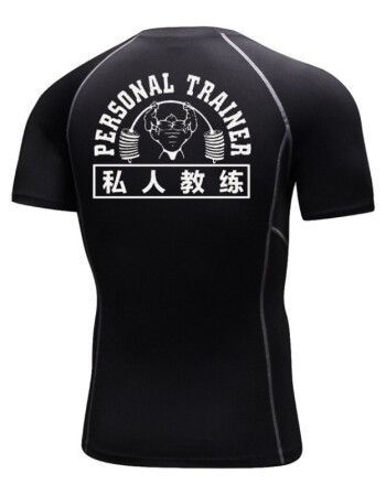 私人教练速干衣 高弹压缩衣健身衣服私教服紧身衣t恤