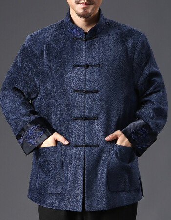 春秋中老年人唐装男棉袄男装爸爸爷爷中国风老人过寿夹克新年衣服外套
