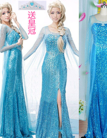 阿坡饵冰雪奇缘cosplay 女动漫 冰雪女王elsa艾莎万圣