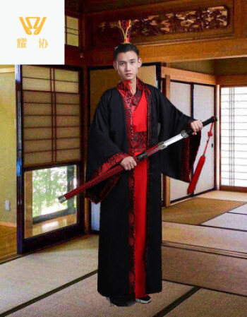 耀协 长袍拍照古装男公子复古帅气汉服飘逸侠客古风书生影视演出服装