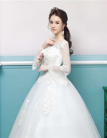 婚纱礼服新娘2018新款孕妇一字肩喇叭袖结婚公主白色婚纱性感长袖