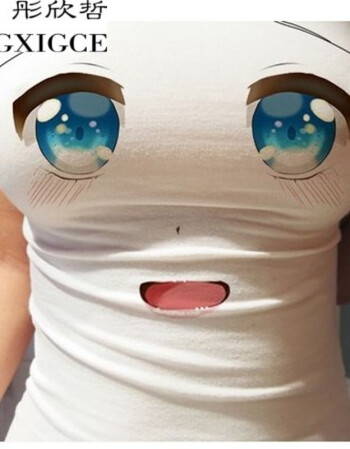 彤欣哲网红主播直播穿的衣服性感夜店萌表情女生显大胸妹子短袖t恤