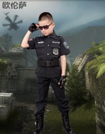 儿童警察玩具套装枪特警套装反恐套装装备儿童玩具警察衣服幼儿园 夏