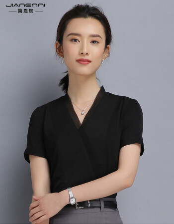 职业装女装衬衣正装女士2018春款新品面试雪纺白色衬衫打底半身裙ol