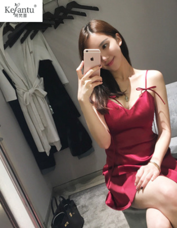 珂梵图美女的衣服女口工女夜店女装性感露胸公主服超短裙奶子低胸透视