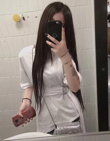 珂梵图快手网红衣服黑暗大美社会女同款不规则时尚腰带收腰短袖学生