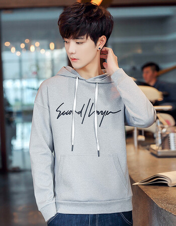 海澜之家森马真维斯美特斯邦威连帽卫衣男薄款套头带帽韩版潮学帅气