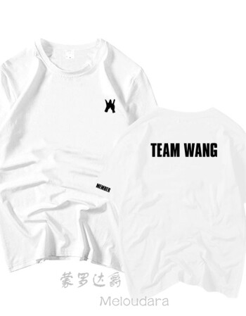 got7周边衣服jackson王嘉尔team wang同款夏学生男女应援短袖t恤 白色