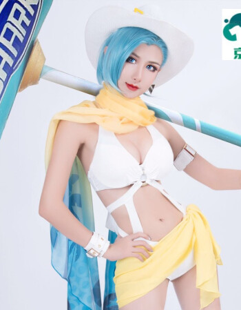 王者荣耀cos钟无艳,cos王者荣耀西施 泳装 王者荣耀cos服海滩丽影钟无艳泳衣泳装cosplay服装女全套 海滩丽影