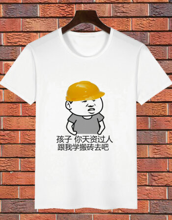 珂梵图恶搞表情漫画衣服创意t恤短袖 男士金馆长文字包个性搞笑带字