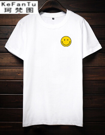 珂梵图恶搞表情包笑脸t恤男短袖宽松大码搞笑个性创意青少年学生情侣