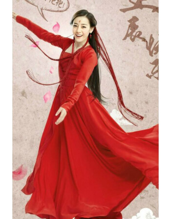 改良汉服女夏襦裙三生三世古装汉服抖音扶摇款演出服lqc 酒红色 红