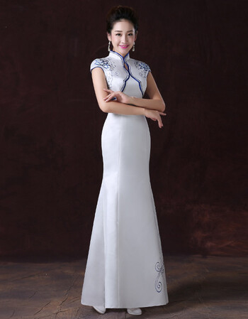礼仪小姐礼仪服装旗袍迎宾礼服青花瓷旗袍红礼服酒店庆典接待服装 长