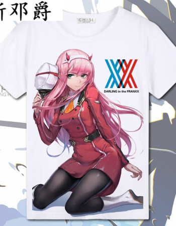 斯邓爵国家队darling in the franxx短袖t恤宽松男女二次元动漫周边