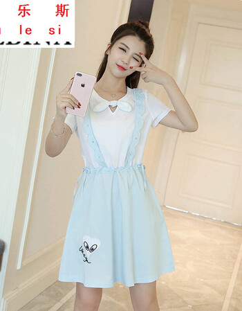 淑乐斯 16初中学生11卡通可爱连衣裙女夏12小清新少女装13岁14女孩