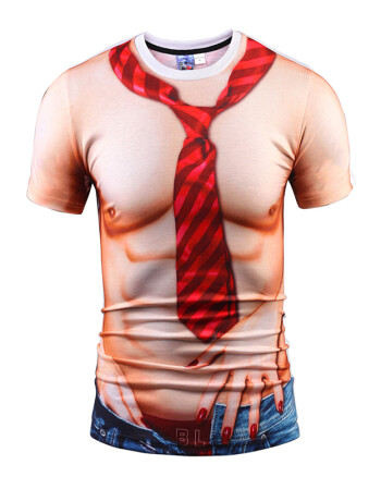 夏季个性短袖t恤男女情侣恶搞笑3d立体创意搞怪图案夜店男装衣服x