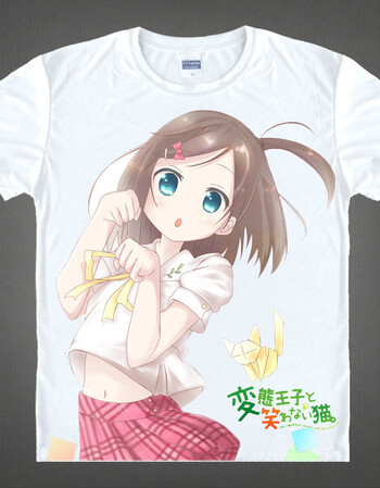 动漫周边 衣服短袖t恤男女夏变态王子与不笑猫 小豆梓
