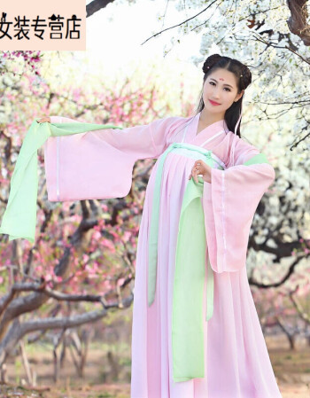 汉服女广袖流仙裙古装服装仙女清新淡雅公主襦裙齐胸古代学生唐服