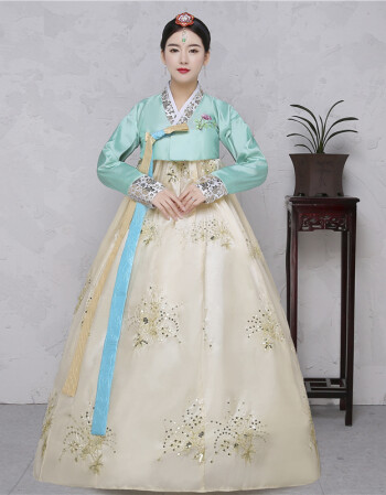 韩国传统女士宫廷婚庆日常演出韩服朝鲜民族服装舞蹈台表演出古装