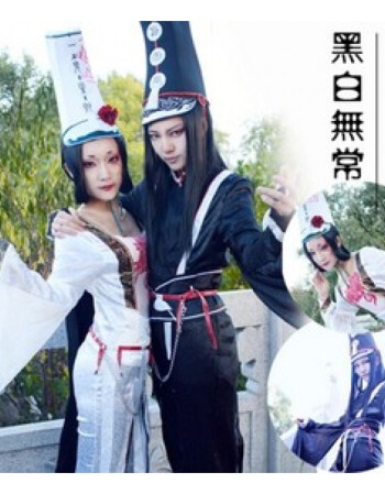 定制现货 画江湖之不良人cos服 黑白无常 常昊灵 常宣灵cosplay服 白