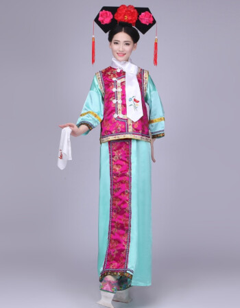 畅印 清朝古装还珠格格服装满族 女儿童 古代宫女甄嬛