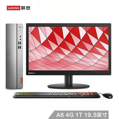 联想（Lenovo）天逸310S个人商务台式电脑整机（AMD A6 4G 1T集显 WiFi 蓝牙  win10）19.5英寸