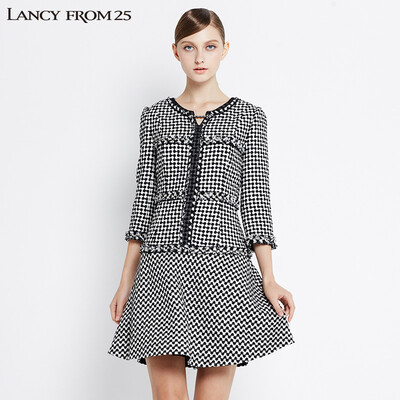 LANCY朗姿2015女冬款新修身连衣裙LC1540