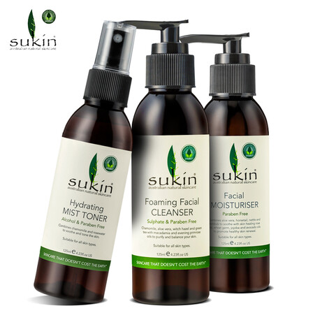 口 苏芊Sukin补水保湿护肤套装 洗面奶爽肤水喷