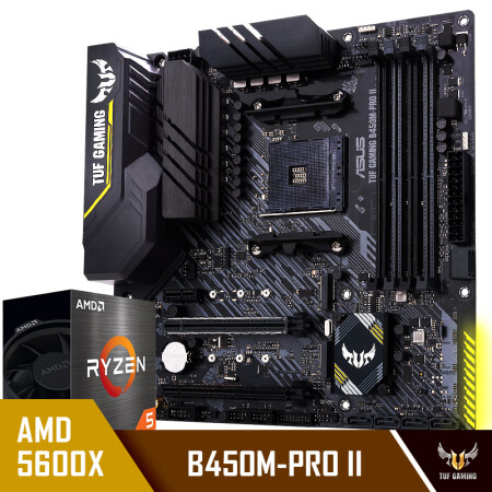 华硕tuf gaming b450m-pro ii主板 amd 锐龙5(r5 5600x cpu处理器 板