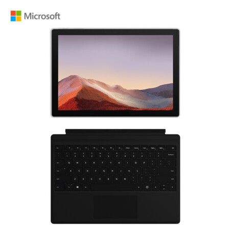 微软surface pro 7 亮铂金 典雅黑键盘 酷睿i5 8g 128g二合一平板电脑