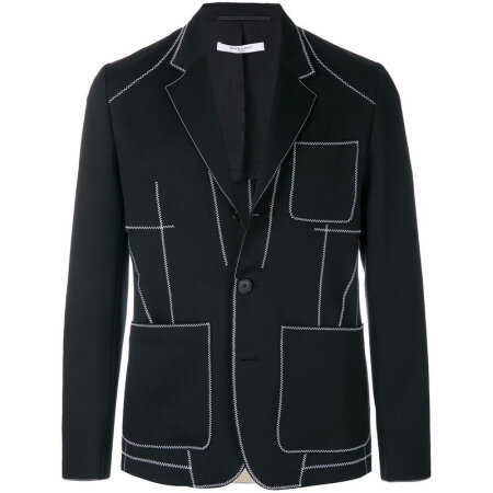 纪梵希(givenchy)奢侈品男装 刺绣西装外套 3501654918 black 52
