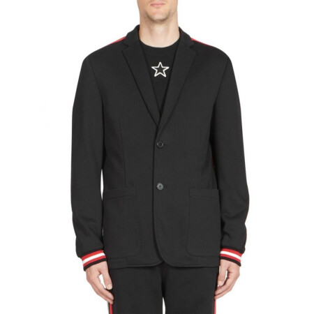 纪梵希(givenchy)男士西服 纯棉 条纹饰边 8316sa0136