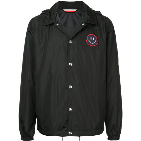 盟可睐(moncler)奢侈品男装 38068308 plaque 微笑徽标夹克 black 4