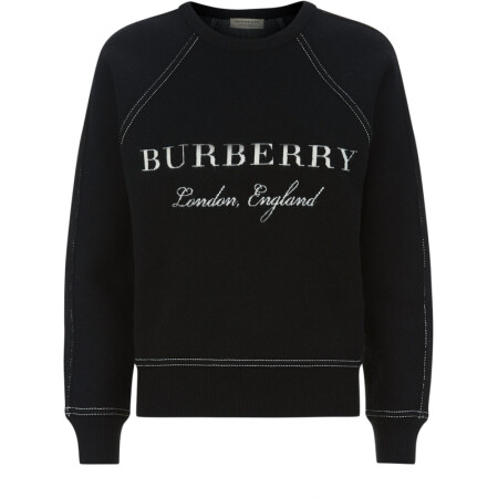 巴宝莉(burberry)奢侈品女装 徽标卫衣 2471889824 black 中码(m)