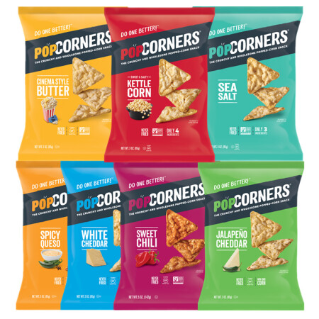 美国popcorners 噗噗脆玉米片薯片膨化零食 芝士味142