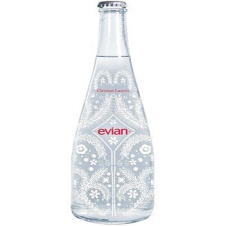 法国进口 依云(evian)天然矿泉水 玻璃瓶限量版 330ml*24