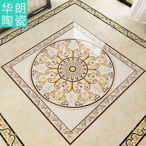 華朗 拼花地磚拼圖 瓷磚拋晶磚地板磚入戶玄關歐式客廳