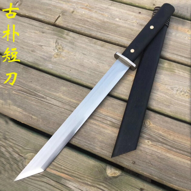 长刀锰钢大刀弹簧钢唐横刀花纹钢短刀清刀一体刀宝剑工艺摆件长钢刀