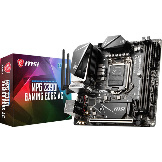 微星(msi)mpg z390i gaming edge ac 刀锋板主板 迷你itx主板 支持9代