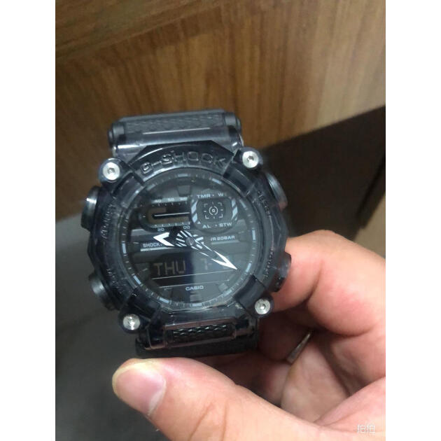 卡西欧(casio)g-shock 新冰韧灰色透明系列 时尚男表运动防水手表 ga