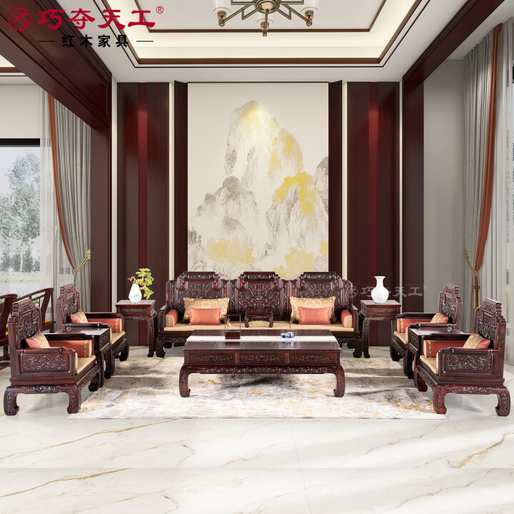 金玉滿堂沙發(fā) 高檔沙發(fā) 清式沙發(fā) 滿雕沙發(fā) 11件套及以上 組合