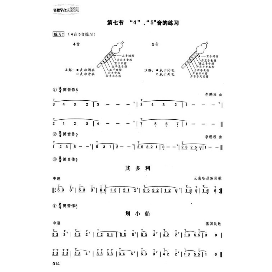 巴乌 沧海一声笑曲谱