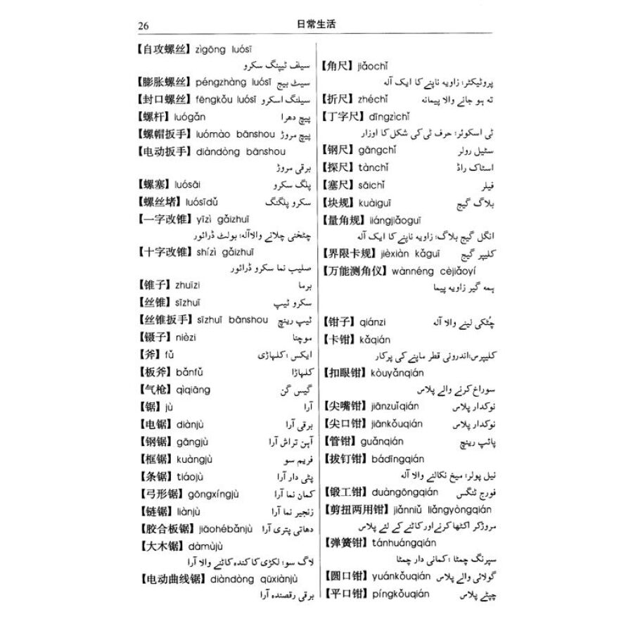 汉外分类词典系列:汉语乌尔都语分类词典