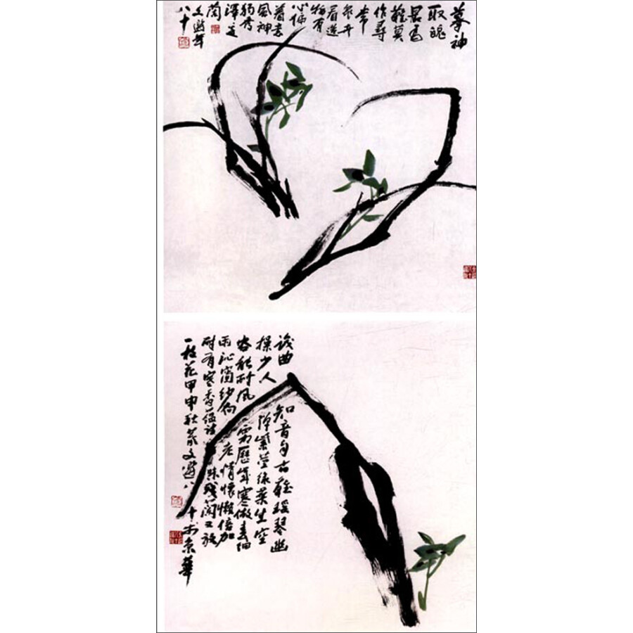 中国画大家:汤文选画兰菊